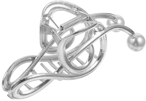 WOFASHPURET Perlen Haarklammer für Frauen Musikalische Note Haarkralle aus Metall Stilvolles Haaraccessoire für Dickes dünnes Haarspange Ideal für Verschiedene Frisuren für Party, Hochzeit