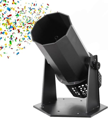 Wireless Confetti Launcher Cannon, Fernbedienung Elektrische Konfetti -Kanone, professionelle Bühnenkonfetti -Shooter für besondere Veranstaltung, Partys, Club, Hochzeit, Konzerte,Machine+ColorPaper
