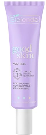 Bielenda Good Skin Acid Peel Korrigierende und normalisierende Mikro Peeling Creme AHA + PHA Säuren, Niacinamid, 50 ml