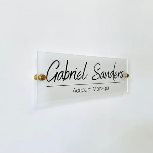 Pahdecor Namensschild für den Schreibtisch, personalisierbar, für den Schreibtisch, Türschild, Büro/CEO-Schild, Vintage-Stil, für drinnen und draußen, maßgeschneiderte Geschenkidee, Werbegeschenk