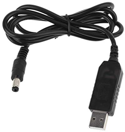 Limtula QC3.0 USB To 12V 1.5A 5.5x2.1mm Step Up Line Converter Cable For WiFi Router LED USB Data Cable Lead Splitte Profession Cord Voltage Converter Step-down Radio Clock