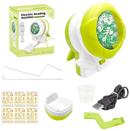 Electric Bead Spinner Set Clay Bead Spinner Auto Bead Spinner Beading Bowl Spinner Battery Operated For Jewelry Making Electric Bead Spinner Set With Needle For Bracelet Clay Bead Spinner Machine