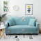 Bishilin Sofabezug Ecksofa Universal, Couchbezug 2 Sitzer mit Armlehne 145-185CM Bedruckt Orchidee Muster Sofaüberwurf rutschfest Hellblau
