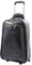 Divergent Retail Rolluxe Kabinenkoffer aus echtem Leder, Handgepäcktasche mit Rädern, Reisetrolley, Schwarz , L: 35 x H: 55 x W: 20, Trolley mit Rollen