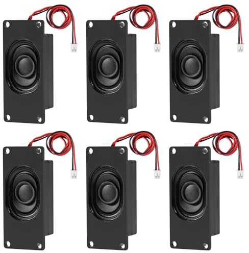 XIITIA 6pcs Speakers 3 Watt 8 Ohm Mini Speaker 8ohm 3w Loundspeaker Micro Speaker with JST-PH2.0 Interface Compatible with Small Electronic Projects