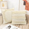 LUKDUNG 2 Stück Kissenbezug Boho, Quaste Kissenbezug, Boho Kissenhülle Weicher Dekorative, Lendenkissen Bettkissenbezug Kissen Deko für Sofa, Beige, 45x45cm