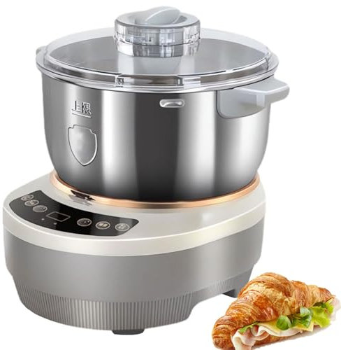 Machine à pétrir la pâte,machine à pâte avec fonction de fermentation,mélangeur de farine de pâte en acier inoxydable antiadhésif 5L/7L avec minuterie et panneau tactile, machine à pétrir la pâte Bear
