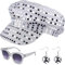 SDXCJY 3-teiliger 70er-Jahre-Paillettenhut, silberner Disco-Hut für Erwachsene,quadratischer Bling-Sonnenbrille, Disco-Kostüm-Set für Frauen, Themenparty, Geburtstag, Tanz (Silber) (Silber)