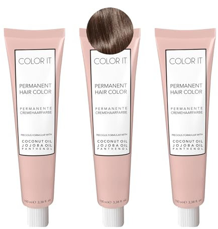 COLOR.IT by BM - Permanente Haarfarbe in Salonqualität, 3x 100ml (5.34 Hellbraun Gold Kupfer, 3er Pack)