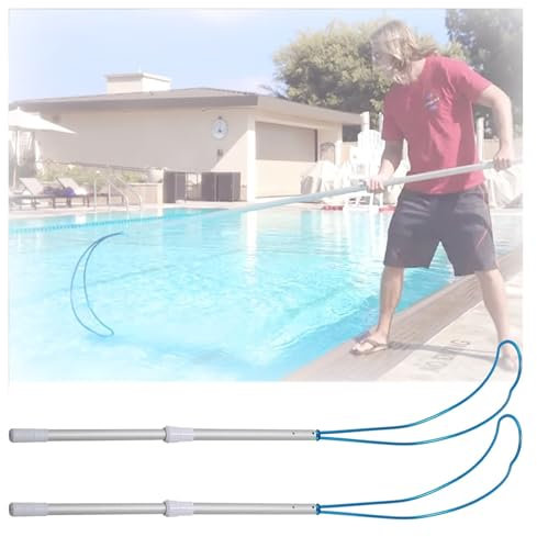 IYUESQ Pool-Sicherheitshaken mit Aluminiumstange, 1 2 3 5 6 7 m lang, spezielle Rettungsstange für eingebaute Swimmingpools, Boote, Parks, große Nothaken zum Bergen von schwimmenden Objek