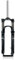 BSFHQS 26 27.5 29 Pouces Fourche De Mécanique 1-1/8 Droite Fourche À Suspension pour VTT Course 100mm Frein À Disque Fourche Avant De Vélo 9 * 100mm Libération Rapide Manuel(Black Gray,29)