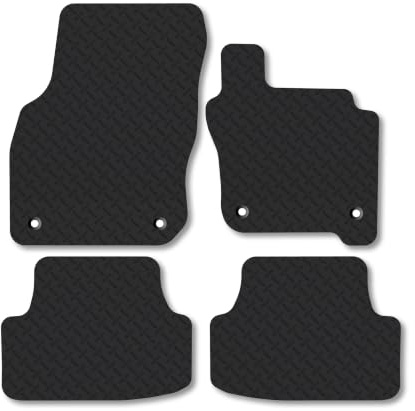 VW Golf (2020+) [Mild-Hybrid] 5mm Rubber Car Mats | Heavy Duty Rubber Tailored Fit Floor Mats Full Coverage Durable Waterproof Accessories Easy Clean Anti Slip Made in the UK