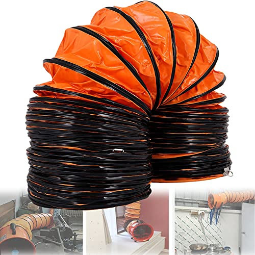 KKIPSCE Flexibler PVC-Schlauch, PVC-Lüftungskanal, Lüftungskanalschlauch, Flexibler PVC-Kanal, feuerhemmend für Ventilatorgebläse, Abluftventilator, 10 m, Durchmesser 300 mm