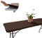 Tischdecke mit Gummizug Rechteckig 182x76 cm, Abwaschbare Gartentischdecke Braun, Wetterfest & Rutschfest, Perfekt für Outdoor, Camping & Stehtische