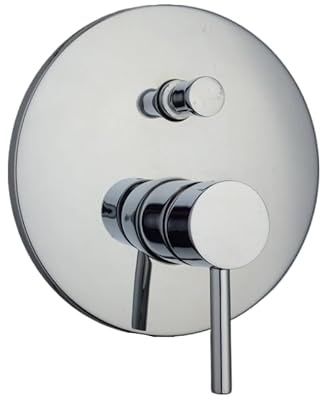 IMPALLI Duscharmatur mit Unterputz-Umsteller, einfache Installation, Mischbatterie für Zwei-Wege-Dusche, maximaler Komfort, runde Platte Serie MM (CROMO)