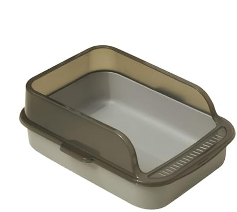 Caja de para gatos, bandeja de para gatos de cara alta, bandejas para gatos de interior, bandeja para gatitos, bandeja abierta, bandeja higiénica de control de olores para uso