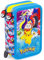 Clondo Astuccio 3 Scomparti, 45 Pezzi, Per Pokemon Fan, 2 Penne Gel Cancellabili, Colla, Forbici, Pastelli 4.0, 3 Zip, Bambini, Scuola e Regalo, Azzurro e Giallo