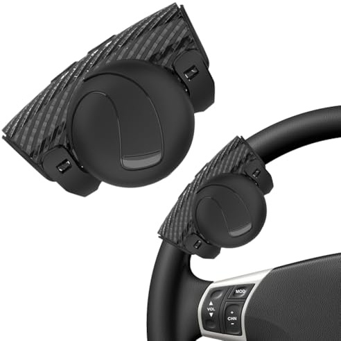Wapasezyar Lenkradknauf Universal Lenkhilfe, Abnehmbare 360°Drehbarer Lenkradknopf für Auto Traktor LKW Gabelstapler Mäher Verschiedenes Fahrzeug zubehör