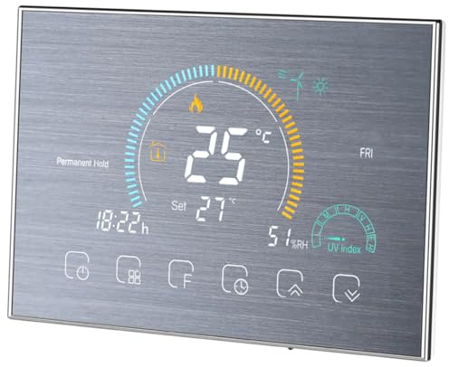 Homoyoyo 1set Smart Thermostat Underfloor Heating Digital Temperature Controller Lcd Stylish Design Energy-saving Home Appliance Easy Installation