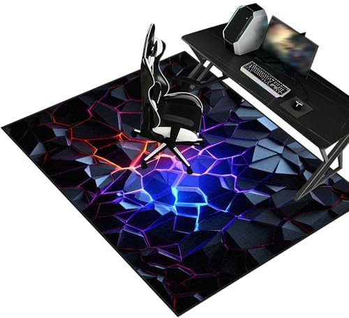 Fzamudng Tappeto Sedia Ufficio,Tappetino di Protezione per Pavimenti, Tappeto Sedia Gaming, Antiscivolo Protettivo Salvapavimento Adatto a Pavimenti in Legno Piastrellati 70 x 90 cm