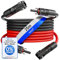 HB-DIGITAL 25m Solarkabel 4mm² Verlängerungskabel – inkl. 0% MwSt. gem. § 12 Abs. 3 UStG – Kabelpaar PV Kabel mit 1500V Solarstecker UV-beständig für Photovoltaik Anlage IP68 - Rot & Schwarz