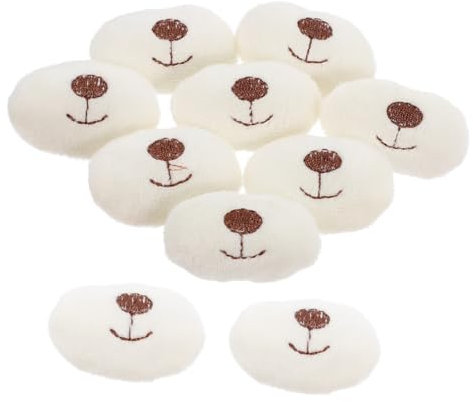 Didiseaon Set da 10 Pezzi Naso di Animale in Stoffa per Bambole Fai da Te, Accessori di Sicurezza per Pupazzi di Peluche, Fissaggio Sicuro per Artigiani e Appassionati di Cucito