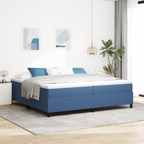 Holamys Boxspringbett Blau 200x200 cm, Modernes Holzplattformbett für Schlafzimmer, Robustes Bettgestell, Pflegeleicht, Ideal für Zwei Personen