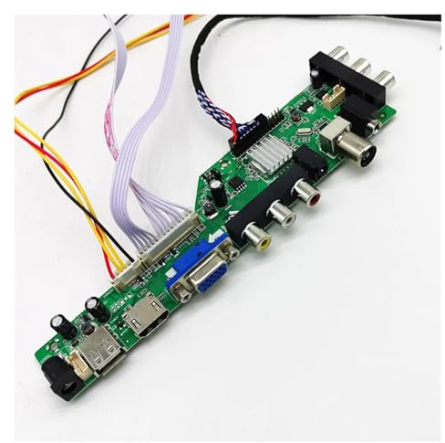 Componenti TV, D3663LUA V56 V59 Kit scheda driver TV digitale LCD universale DVB-T2/DVB-T for schermo LCD LVDS 1280x800 da 14 pollici e 15,4 pollici a 30 pin3663