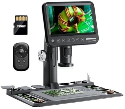 Digitales Mikroskop 1600X 7 IPS Elektronische PCB-Lötstation 12MP Münzmikroskope Lupe 32GB Microscopio Leistungsstarke Eigenschaften