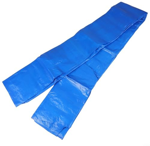 Bâche rectangulaire pour piscine gonflable, bâche coupe-vent et imperméable en polyéthylène avec cordons élastiques, protection extérieure résistante aux UV, bleu (plusieurs tailles) (265 x 175 x 25