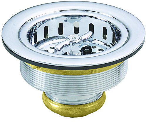 Westbrass D213-26 D213 Kitchen Sink Basket Strainer, Polished Chrome, Single