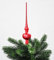 Jack Christbaumspitze Thüringer Glas 28cm Spitze Mundgeblasen Eislack Glanz Matt, Farbe:Rot Eislack