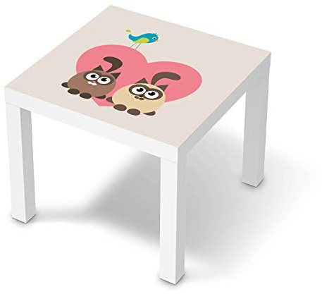 Möbelfolie für Kinder - passend für IKEA Lack Tisch 55x55 cm I Tolle Möbeldeko für Kinderzimmer Deko I Design: Cats Heart