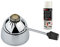 Spring Gasbrenner für Fondue Rechauds, Edelstahl poliert, stufenlos regulierbar, nachfüllbar + Kigas Ersatznachfüllflasche 400 ml