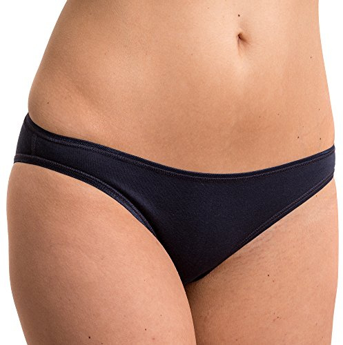 HERMKO 5032 Damen Mini Slip (Bikini-Form) aus Cotton/elastan, Farbe:Marine, Größe:44/46 (L)