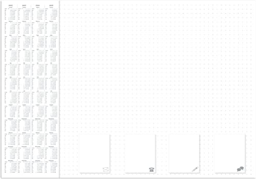 RNK 46647 - Notiz-Schreibunterlage Office, 600 x 420 mm, mit 4 Jahres Kalender, dotted, 1 Stück
