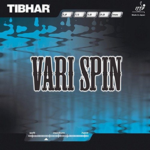 Tibhar Vari Spin Tischtennis Gummi, Schwarz , 1.8