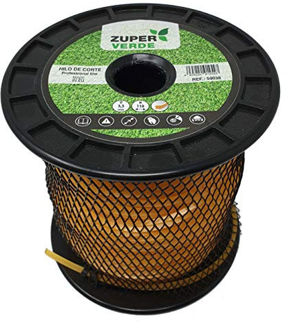 ZuperVerde Hilo Desbrozadora Profesional Nylon Cuadrado 3.3mm 110 Metros
