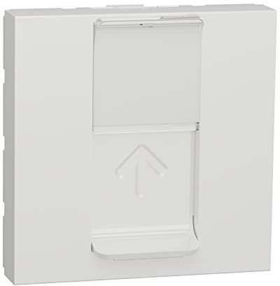 Schneider Electric - Unica - prise pour 1 RJ45 S-One - spéciale goulotte - 2 mod - Blanc - méca seul - NU941118T