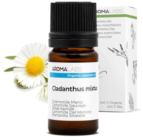 Organic Chamomile Maroc Essential Oil - 5ml - 100% Pure, Ecocert Certified Organic - Best Therapeutic Grade Essential Oil - Aroma Labs