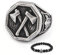 BaviPower Viking Double Battle Axe Warrior Norse Protection Ring Stainless Steel Asatru Pagan Jewelry for Men Women
