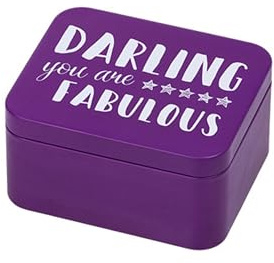 Birkmann, Colour Kitchen Geschenkbox mit Spruch, Lila, 12 x 10 cm, Höhe 6 cm, Weißblech, 438132