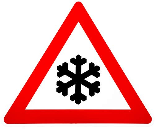 Original Verkehrsschild 101-51 * Schnee - oder Eisglätte * SL 900 mm Verkehrszeichen RAL Warnschild Strassenschild Hinweisschild Gefahrenschild StVO