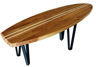 ICEBORN Surfboard MAUI 160cm Eiche Couchtisch Wohnzimmertisch Sitzbank Lowboard TV-Board Manufaktur