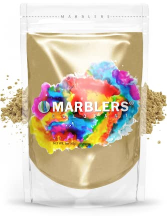 MARBLERS Gold Mica Powder [Soft Gold] 3oz (85g) | Cosmetic Grade | Epoxy Resin Pigment | Dye | Non-Toxic, Vegan, Cruelty-Free | Lip Gloss, Nails, Body Butter | Bath Bomb, Candle & Soap Making