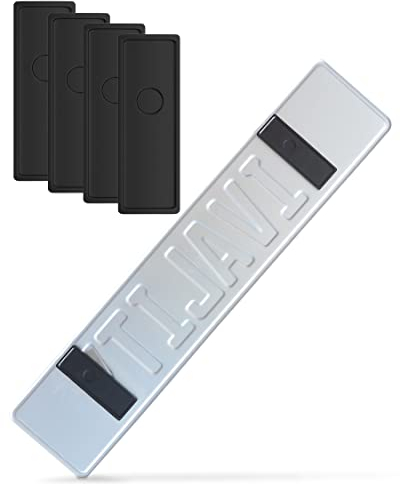 IVALITY Magnetischer Kennzeichen-Halter Erweiterungs-Set - Rahmenloser Magnet-Halter für 2X Show-Kennzeichen - Nummernschild-Halterung - Auto-Zubehör