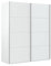 Dmora - Garde-robe 2 portes Ponce, Armoire de chambre, Armoire avec tringle à vêtements et 2 étagères, 150x60h200 cm, Blanc brillant