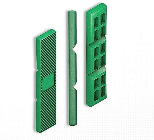 DOJA BARCELONA | Cales de Vitrage 6mm | Verte | 100 Pcs | Blocs d'Écartement en Plastique, Entretoise Polypropylene | Plaques d'Espacement avec Points de Rupture pour Rangement, Équilibrage...