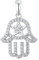 Amor Motivanhänger 925 Sterling Silber Damen Anhänger, mit Zirkonia synth., 2,3 cm, Silber, Hamsa Hand, Kommt in Schmuck Geschenk Box, 2017647