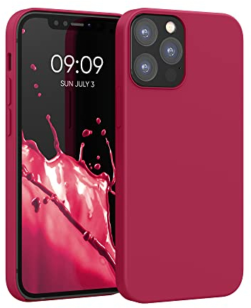kwmobile Handyhülle für iPhone 12 Hülle/iPhone 12 Pro Hülle - Silikon Handy Case - weiche Oberfläche - kabelloses Laden - Sweet Cherry
